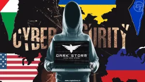 Figura encapuchada con logo Dark Storm Team